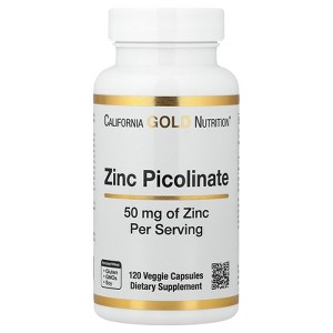 Zinc Picolinate, Bioavailable form of Zinc, Supports Immune Health, 50 mg, 120 Veggie Capsules - 1 of 4