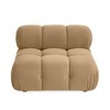 TOV Furniture Calliope Performance Velvet Modular Armless Chair in Cafe Au Lait - 3 of 4