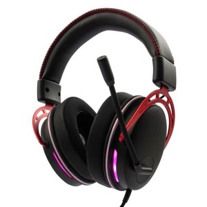 RadioShack Gaming Headphones USB Metallic With Volume Controls Black & Red 3304408 - 1 of 4