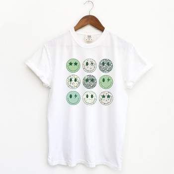 Simply Sage Market Women's St. Patrick's Smiley Chart Short Sleeve Garment Dyed Tee