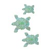 Hastings Home 3pc Sea Turtle Wall Art - Nautical 3D Metal Hanging Decor - Vintage Coastal Seaside Inspired Style - Under Water Sea Life Ocean - 2 of 4