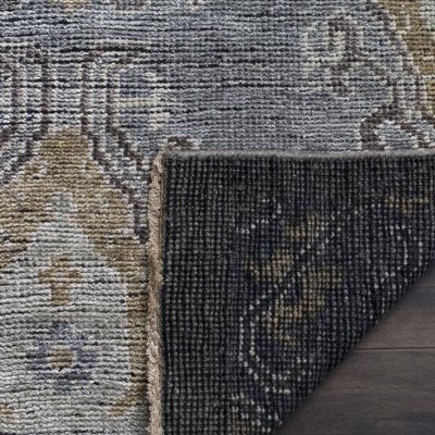 Handmade Brown Wool 6' x 9' Floral Area Rug