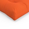 Outdoor 2-Piece Wicker Seat Cushion Set - Orange Fresco Solid - Pillow Perfect - 2 of 3