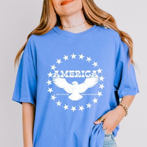Simply Sage Market America Circle Stars Garment Dyed Tee - 1 of 4