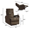 Reclining Chair Made of Polyester, Featuring Simple Operation, Ideal for Living and Bedroom Use. - 4 of 4
