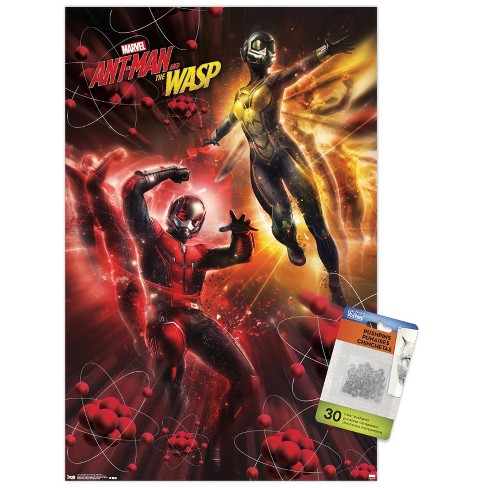 Marvel Ant-Man and the Wasp: Quantumania - Logo Wall Poster, 14.725 x  22.375, Framed 