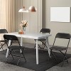 VINGLI 4 Pack Black Plastic Folding Chair, Indoor Outdoor Portable Stackable Commercial Seat with Steel Frame for Events Office Wedding Party - 2 of 4