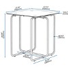 PAGED Square Coffee Table with Tempered Glass Tabletop, Side Table for Livng Room,Black - 3 of 4
