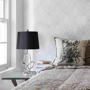 Lalia Home 27.25" Glossy State-of-The-Art Modern Entwined Table Lamp Chrome Finish - 1 of 4