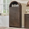SinCiDo 71" High Modern Arched Kitchen Locker w/ Door Modern Locker w/ 3 Adjustable Shelves,6 Door Shelves, Kitchen,Bathroom Multi Purpose Cabinets - 2 of 4