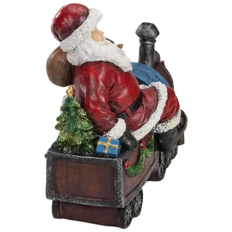 Northlight 14" Red and Blue Santa on a Train Christmas Tabletop Decoration, 4 of 5