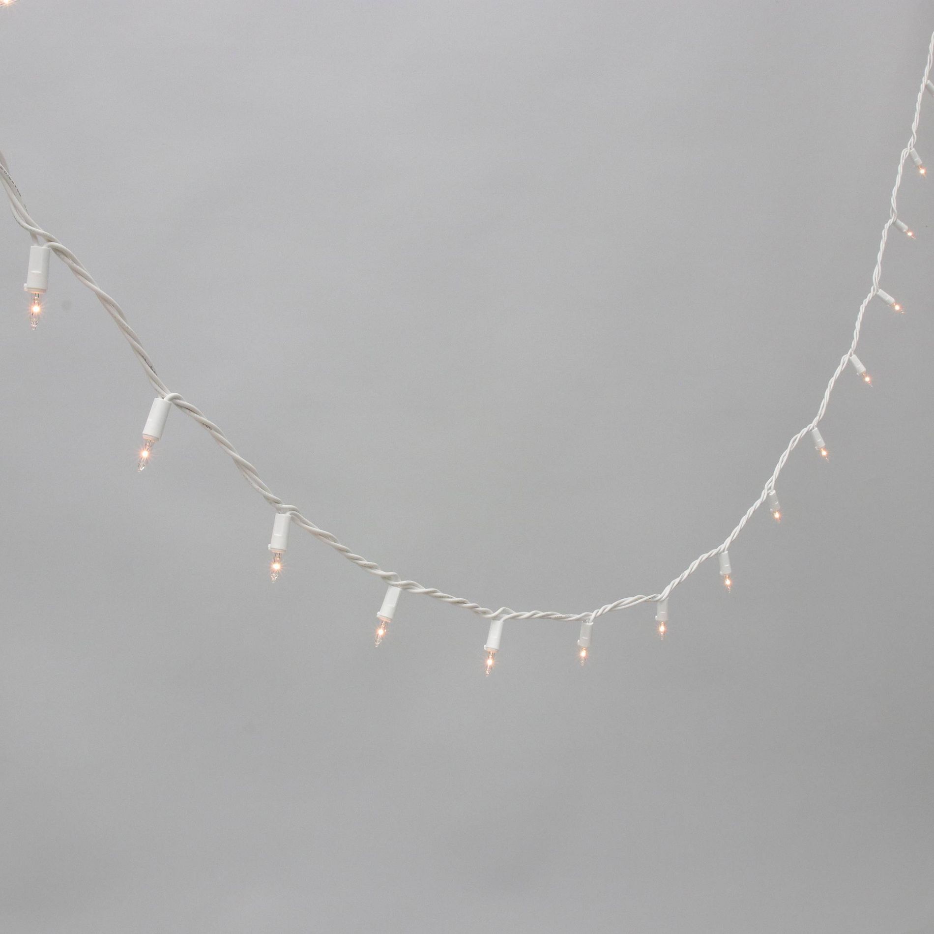 100ct LED Philips Heavy Duty Incandescent Indoor/Outdoor Miniature String Lights Clear with White Wire