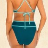 Women's Vibrant High-Waisted Bikini Bottoms with Contrast Trim - Cupshe - 3 of 4