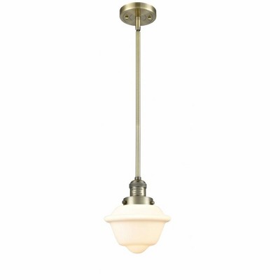 Oxford - 1 Light Stem Hung Mini Pendant In Traditional Style-8 Inches Tall and 7.5 Inches Wide