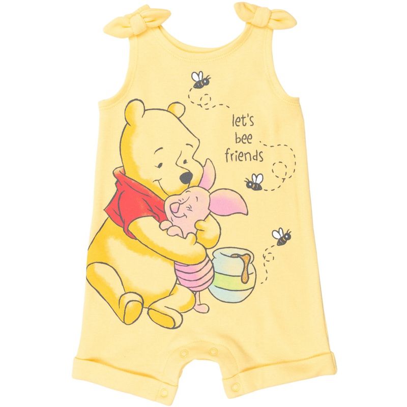 Disney Lion King Minnie Mouse Winnie the Pooh Simba Baby Girls Romper and Headband Newborn to Infant, 3 of 8