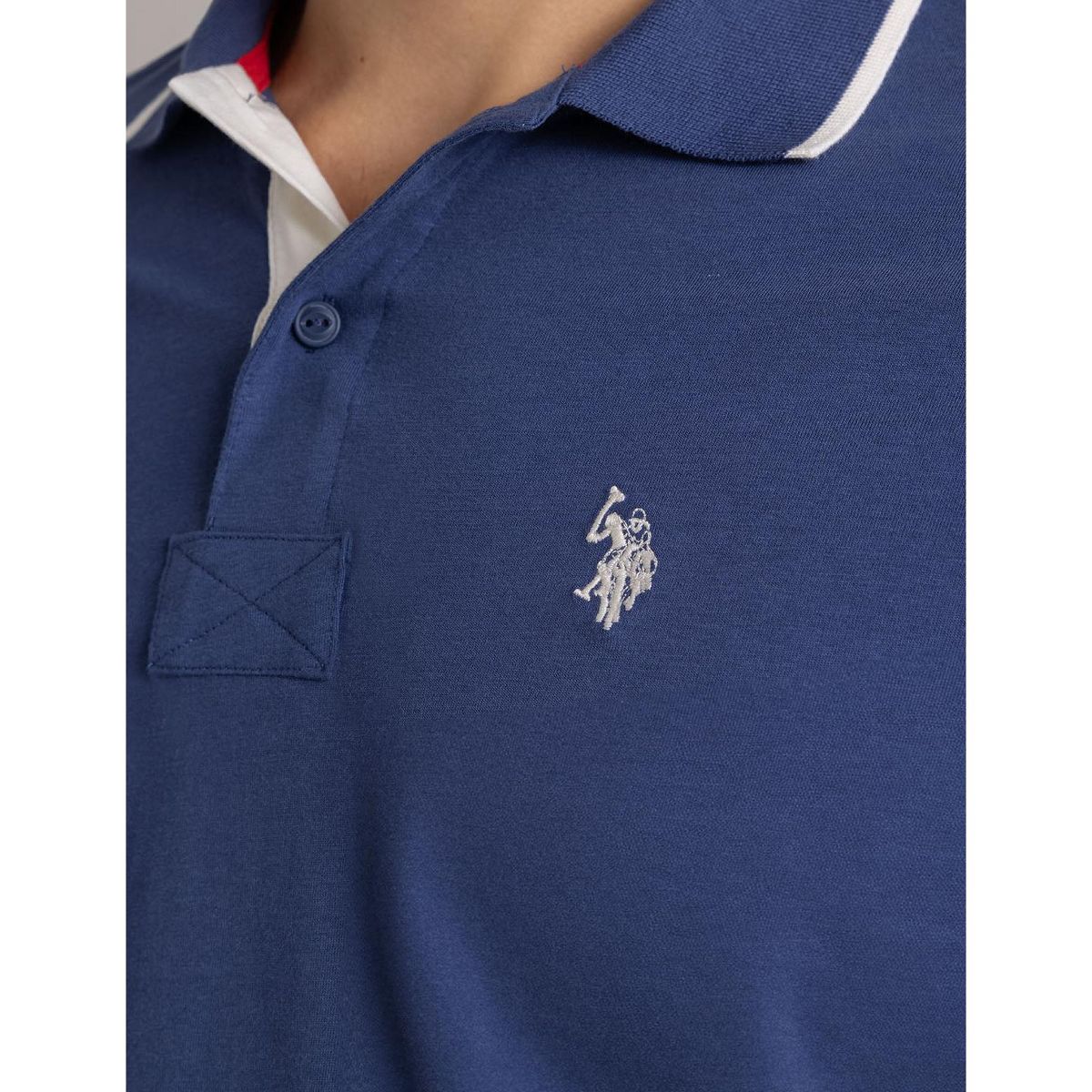 U.S. Polo Assn. Men's Slim Fit Peached Jersey Polo Shirt with Applique - thumbnail 3