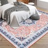 5 x7 Charming Floral Washable Area Rug - Non-Slip Low Pile Large Rug for Living Room, Bedroom, Farmhouse, Dining Room & Kids Playroom - 3 of 4