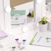 COZONY Kids Vanity Table, Tri-Fold Mirror, Drawer & Open Shelves, Wood Makeup Playset w/ Chair, Toddler Vanity - 2 of 4