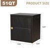 Modern Sideboard Decorative Storage Cabinet, CENGHU Single and Foldable Cabinet with Anti-Slip Design, Easy to DIY Storage Container with Door, Black - 3 of 4