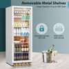 Tylza 24 in. W 14.8 cu. ft. Upright Merchandiser Display Refrigerator Glass Door Beverage Cooler in White - 4 of 4