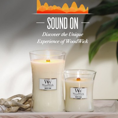 Large White Teak Soy Scented Jar Candle