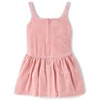 The Children's Place Girls Sleeveless Glitter Bow Velour Fit And Flare Dress Pink 4 - 3 of 4