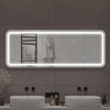 Floor Mirror, with LED Adjustable Light, Aluminum Alloy  Arched  Full Body Mirror, for Home Office Clothing Store, 63"X 20" - 3 of 4