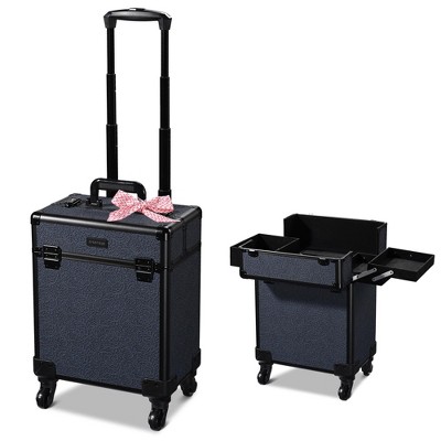 Byootique Rolling Makeup Train Case Cosmetic Trolley Organizer Rococo