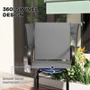 Outdoor Bar Stools Set of 2, 360 Degree Swivel Bar Height Chairs, 26.75" x 29.5" x 48.5" - 4 of 4