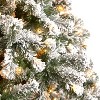 9ft. Flocked Fir Artificial Christmas Tree with 650 Clear LED Lights and 1320 Branches – Snowy Holiday X-Mas Showpiece - 4 of 4
