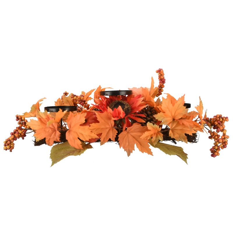 24" Fall Candle Holder Centerpiece - National Tree Company, 4 of 7
