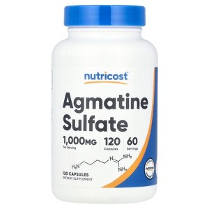 Nutricost Agmatine Sulfate, 1,000 mg, 120 Capsules (500 mg per Capsule) - 1 of 2
