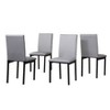 PAGED Minimalistic Dining Chairs Set of 4 Faux Leather Dining Room Chairs with Metal Frame for Living Room, Kitchen - 2 of 4