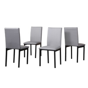 NicBex Set of 4 Dining Chair Faux Leather Upholstered Metal Legs Side Chair Dining Room Furniture - 1 of 4
