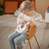 Label Label:  Wooden Banjo Toy - Tan, Dragonfly Design, Kids Ages 3+ - 3 of 4