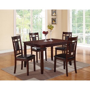 NicBex Dining Table Set for 4 Rectangular Wood Dining Table with 4 Upholstered Chairs for Kitchen - 1 of 4