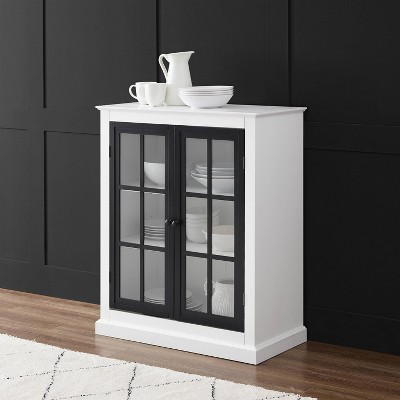 Cecily Black and White MDF Freestanding Office Storage Cabinet