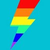 Adult Design By Humans Rainbow Pride Flag Lightning Bolt By T-Shirt - 2 of 2