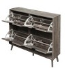 TIRAMISUBEST 4 Door Shoe Rack, Freestanding Modern Shoe Storage Cabinet, for Entryway - 4 of 4