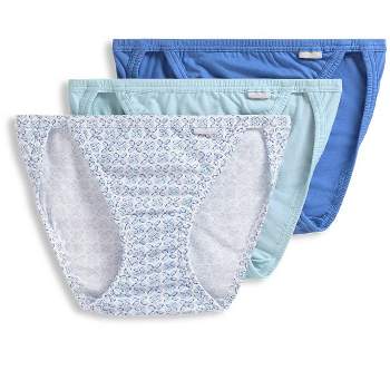 New Jockey Women's size 8 Underwear Elance Cotton French Cut 3 Pack Peach  Blue 