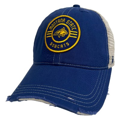 Montana State University Vintage Trucker Hat Vintage Cotton Till Trucker Cap With Campus Lab Branding Navy OS