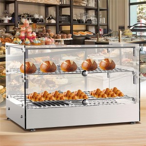22'' Commercial Food Warmer Display Case, Countertop Warmer Display Case, Commercial Food Warmer with Adjustable Shelves - 1 of 4