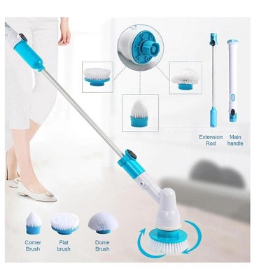 Extendable Cordless Power Scrubber with Synthetic Brushes