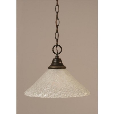 Toltec Lighting Any 1 - Light Pendant in  Dark Granite with 12" Italian Bubble Shade