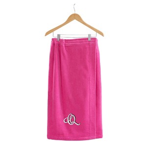 Personalization Mall Bath Time Monogram Towel Wrap - Hot Pink - 1 of 1