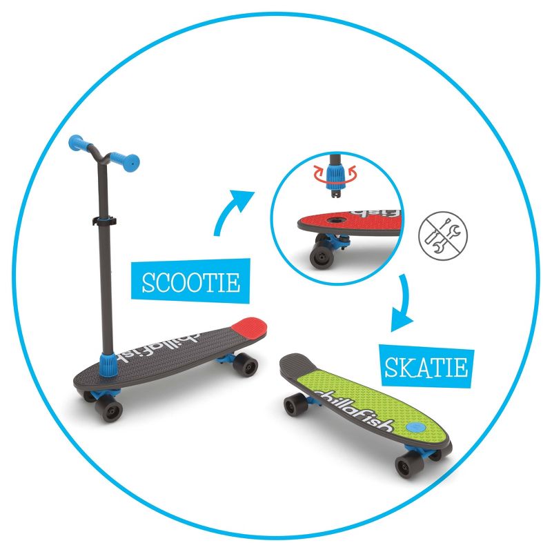 Chillafish Skatie Skootie 2-in-1 Scooter and Skateboard, 3 of 8