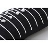 Twisted Cord LumbarThrow Pillow Black - Pillow Perfect: Modern Abstract Design, Indoor Use, Weather & Fade-Resistant - 3 of 4