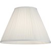 Springcrest Set of 2 Pleated Empire Lamp Shades White Medium 7" Top x 16" Bottom x 11.25" High Spider with Harp and Finial Fitting - 3 of 4