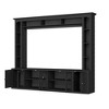 TIRAMISUBEST 92" 4-Piece Modern Entertainment Wall Unit Tempered Glass Door TV Stand Adjustable Shelves Bookshelves All-in-1 Media Console, Black - 4 of 4