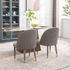 Velvet Dining Chairs Set of 2,Upholstered Armless Kitchen Chairs With Solid Wood Legs,Curved Backrest Kitchen Chairs,Accent Chair-Cuddlewood - 2 of 4